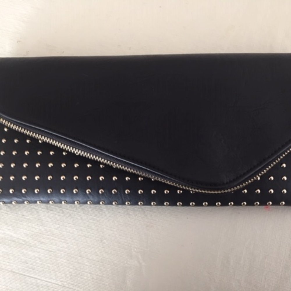 Sole Society Leather clutch  Purse studded New